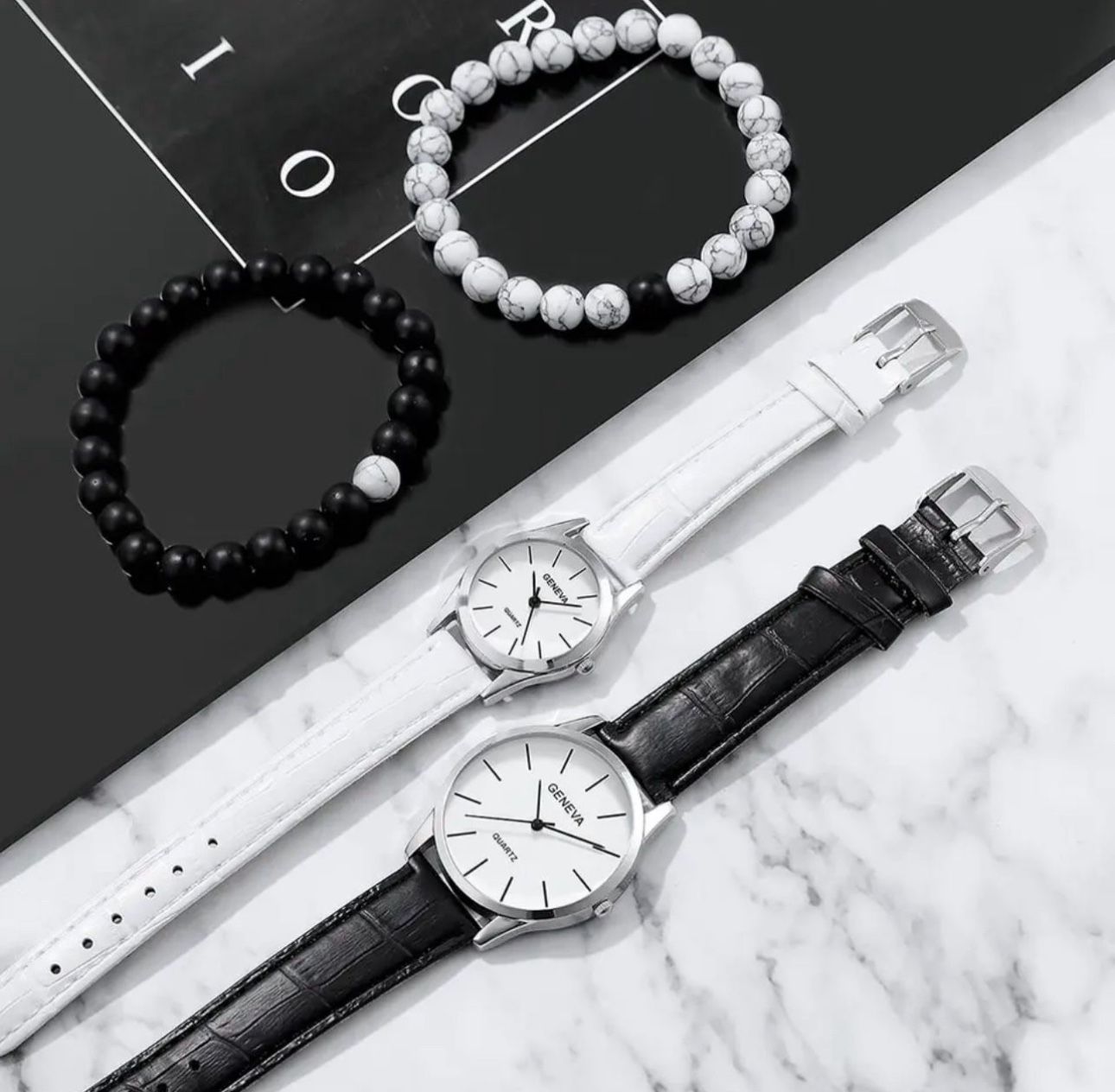 Couple Watch Bracelet Set