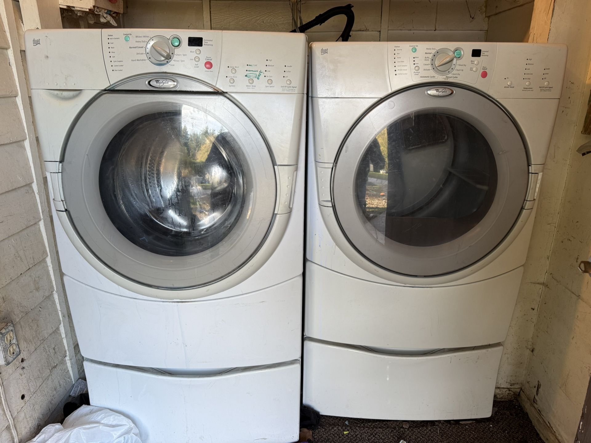 Washer and Dryer with Stands