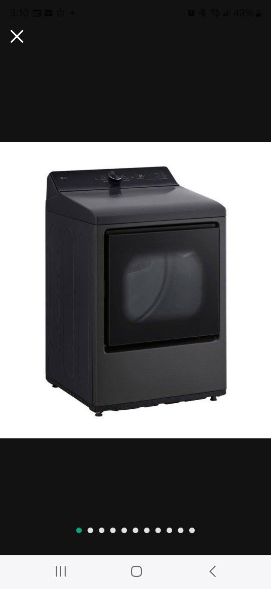 🔥🔥LG GAS DRYER 7.3 cu. ft. Vented Gas Dryer with Wi-fi, Easy Load, AI Sensor Dry in Platinum Black🔥🔥