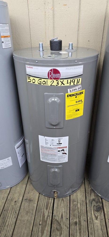 50 Gallons Electric Water Heater 6 Year Warranty Garantia Por Escrito