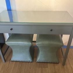 Blue-Gray Writing Desk/Entryway Table/Console Table