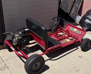 Red Gas-Powered Go-Kart with Honda Engine
