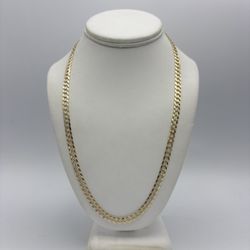 14kt YG 22” Diamond Cut Curb Link Chain