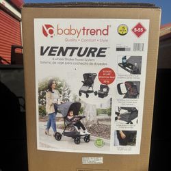 Baby Trend Venture 4-Wheel Stroller Travel System - Desert Grey - Grey