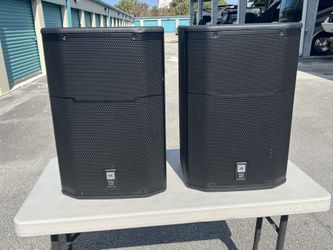 Pair of JBL PRX415M 15 inch Two-Way Stage Monitor and PA Speaker - Black