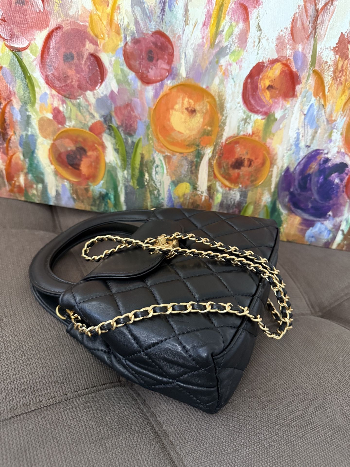 Black Shoulder Bag Soft Leather NEW CC