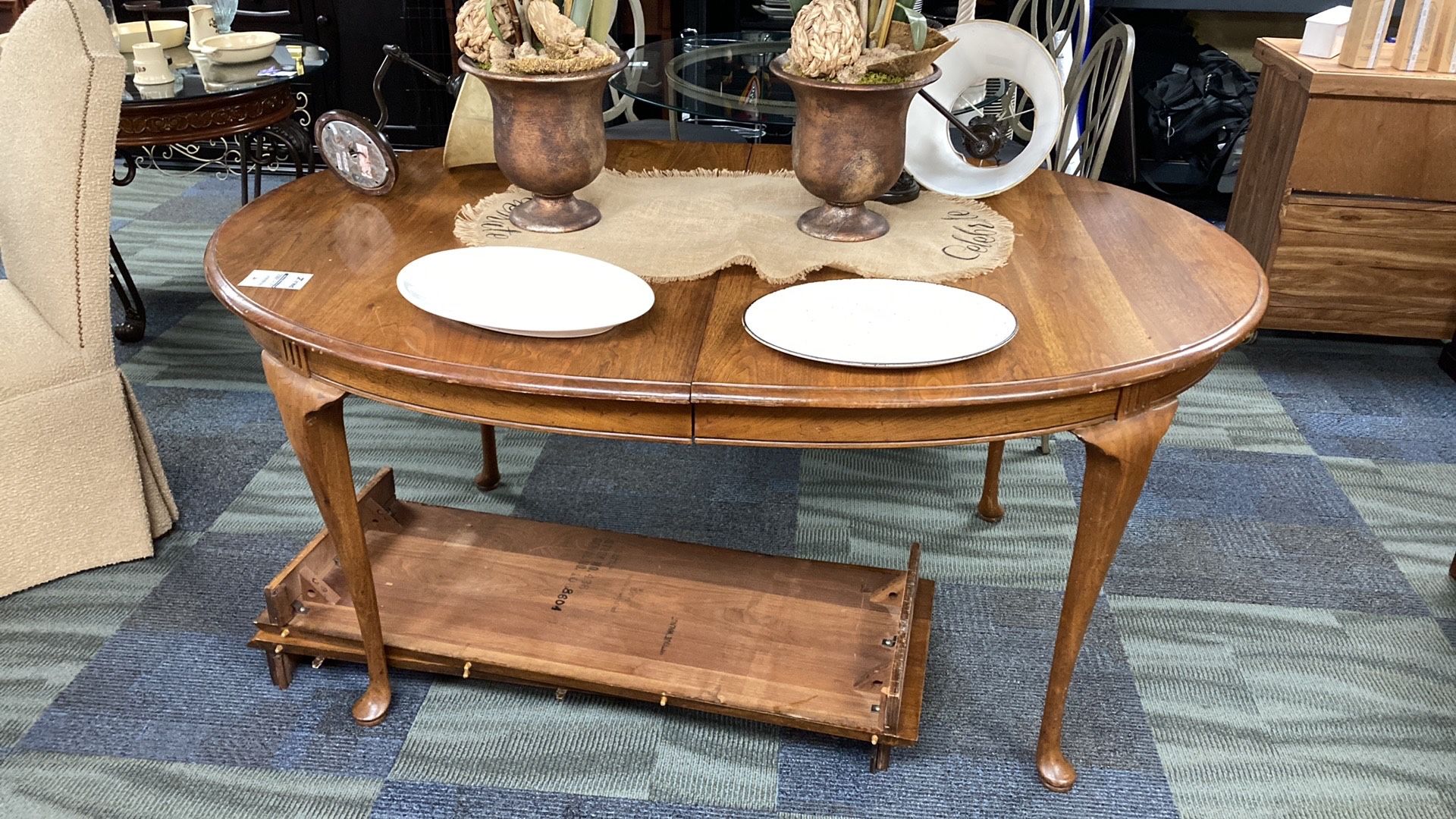 Oval Light Wood Table