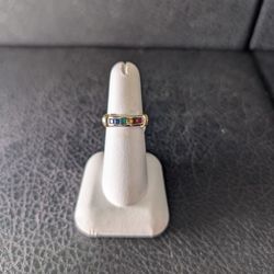 14kt YG Rainbow Stone Band