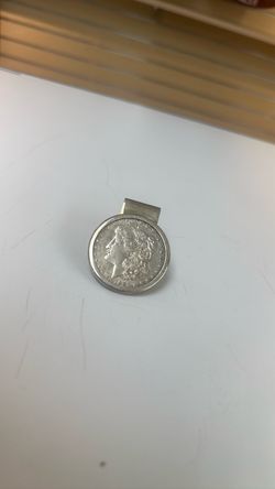 925 Money Clip with USA Coin 1921 one dollar Morgan Silver