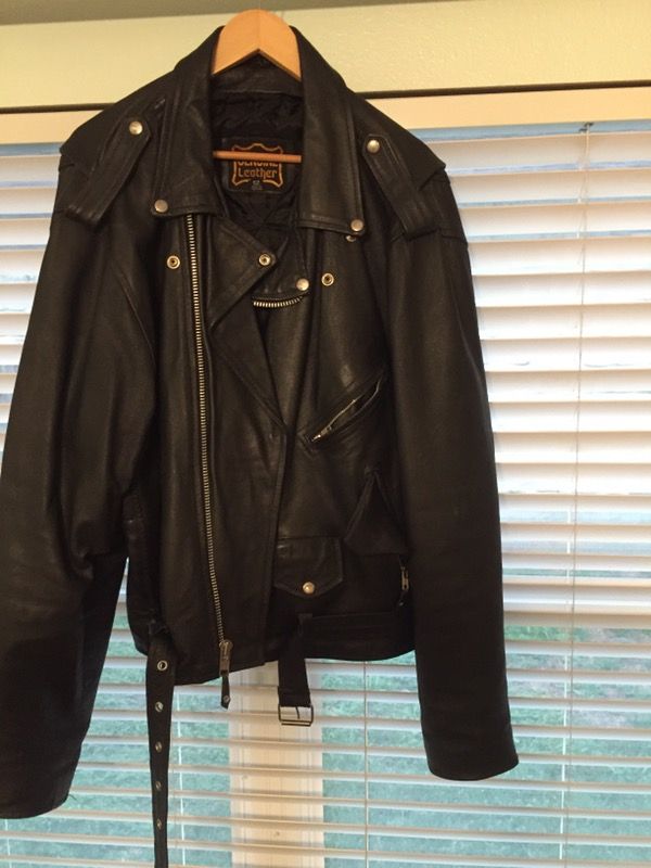 Leather Motorcycle Jacket and Vest