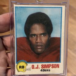 29b O.J. Simpson 1978 Topps Holsum