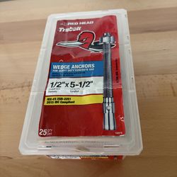 12 wedge anchors for concrete