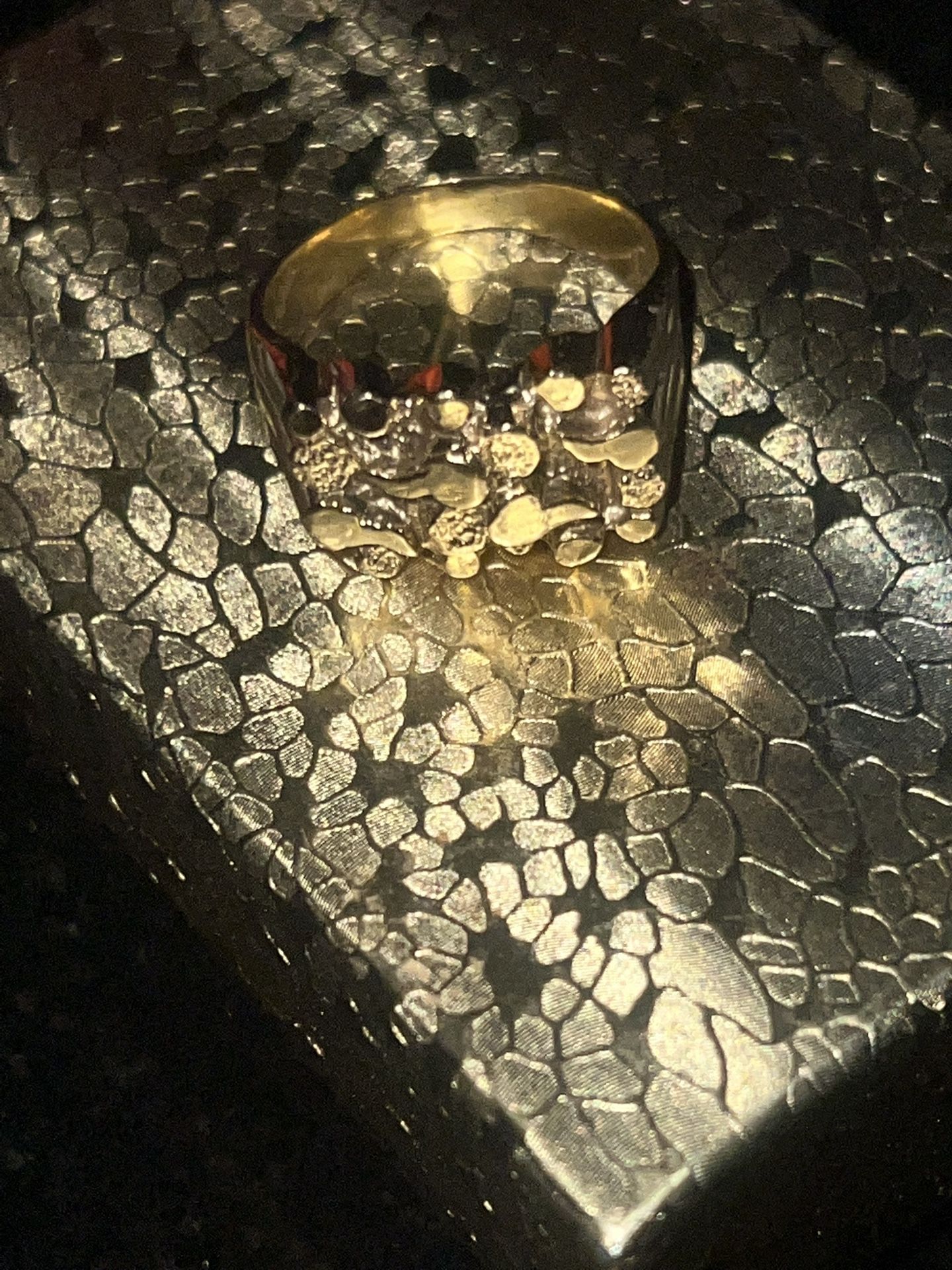 14K Gold Nugget Ring