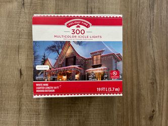 300 Multicolor Icicle Christmas Lights – New