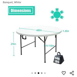 White ROUND TABLE