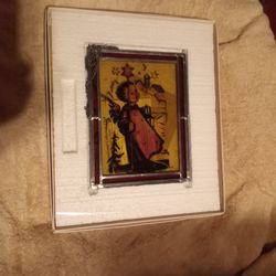 Beautiful Collectable M.J. Hummel Handpainted Christmas Angel Stained Glass Decor