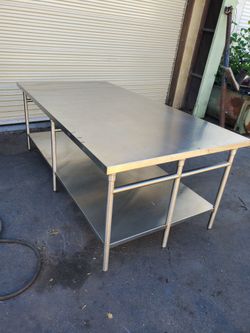 Heavy Duty Commercial 8ft Stainless Steel Table