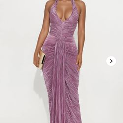 Pleated Maxi dress Mauve