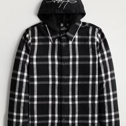 Hollister Flannel With Hoodie 