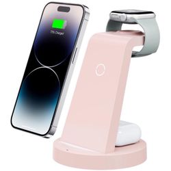 Brand New Anlmz 3 In 1 Charging Station For IPhone, Wireless Charger For IPhone 16 15 14 13 12 11 X Pro Max & Apple Watch - Charging Stand Dock For Ai