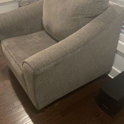 Practically New - Oversized Comfy Gray Chair
