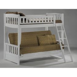 Night and Day Furniture Spices Cinnamon Twin/Futon Bunk Bed.  SKU CIN-SFBH-COM-WH 