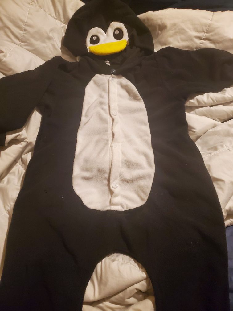 New Penguin pajama onesie costume 2t 4t