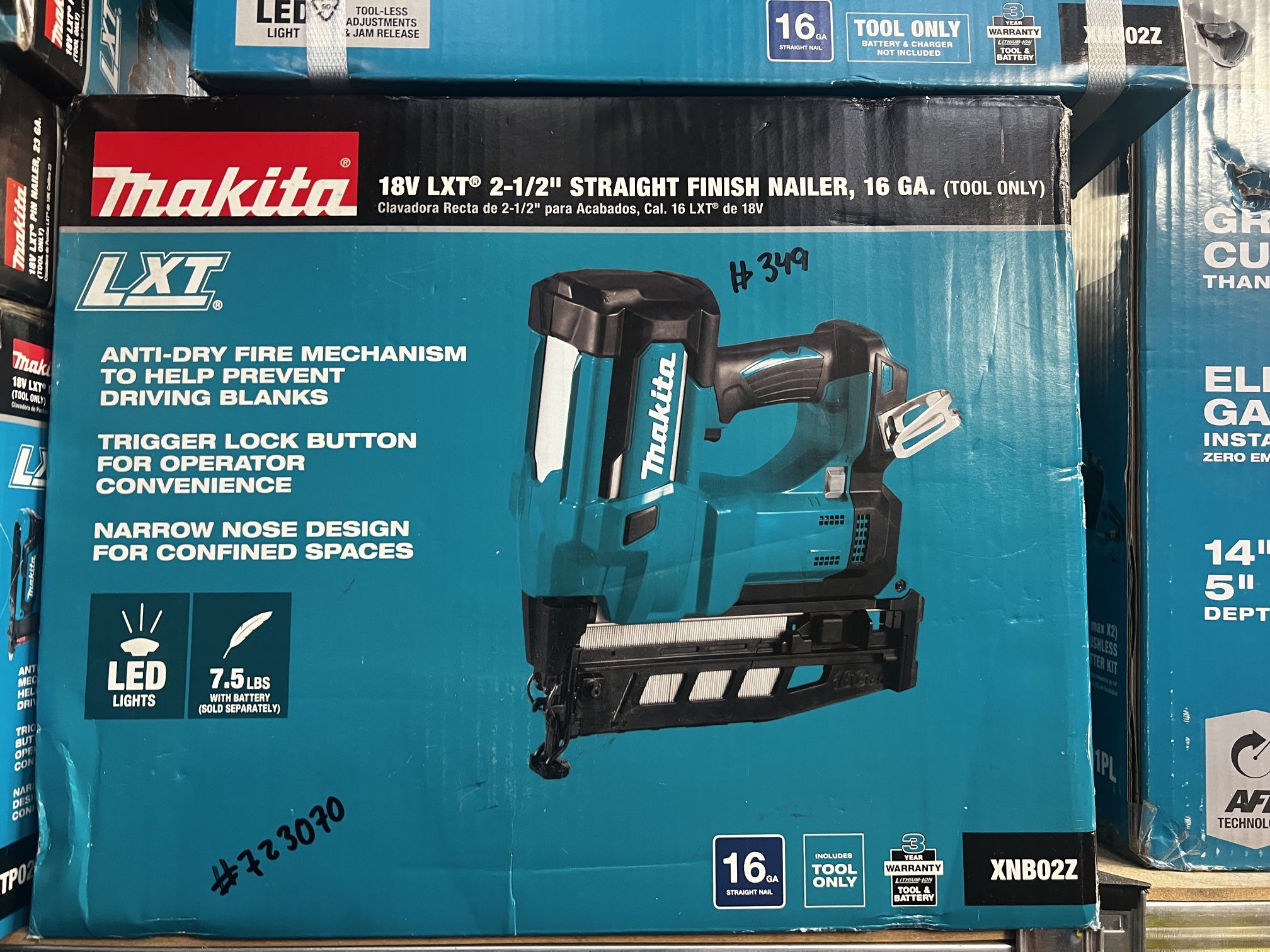 Makita 18v Lxt 2-1/2” Straight Finish Nailer Tool Only