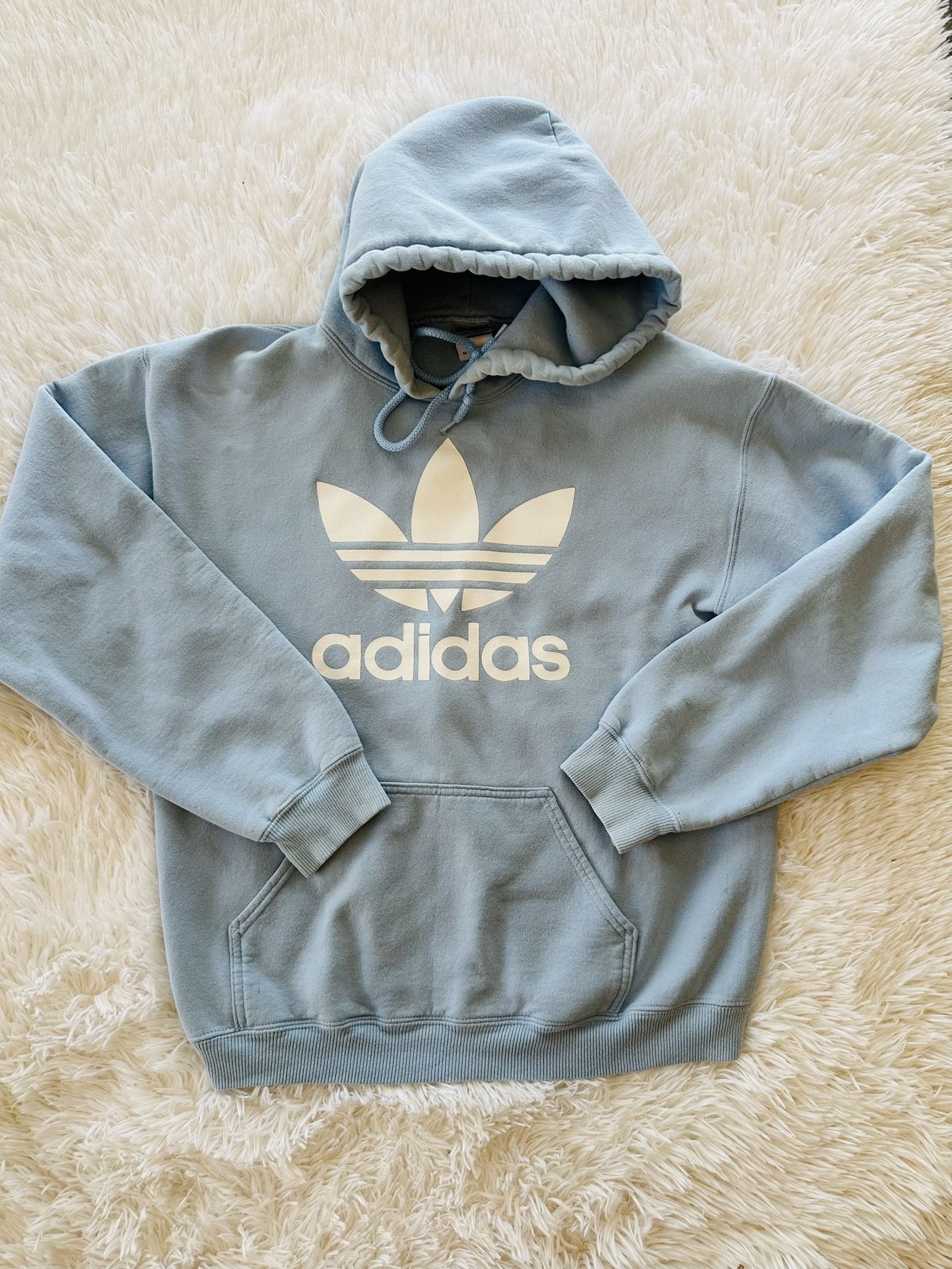 Adidas Baby Blue Hoodie Size Medium