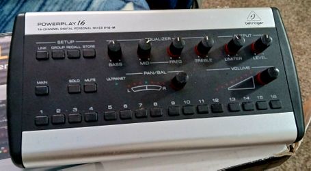 Barringer power play p16m personal 16 channel mixer