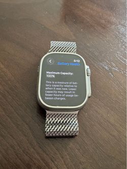 Apple Watch Ultra 3 GPS + Cellular, 49mm Natural Titanium Case with Natural Titanium Milanese Loop - Large