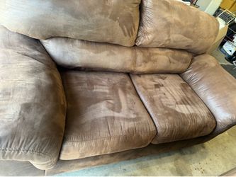 Brown couch and loveseat for sale