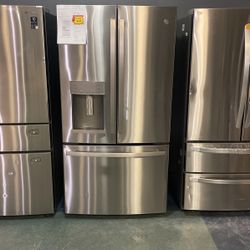 GE Stainless Steel French Door Refrigerator Counter Depth‼️