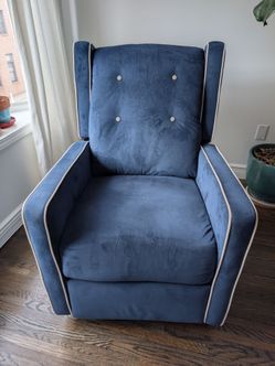 Recliner chair dark blue