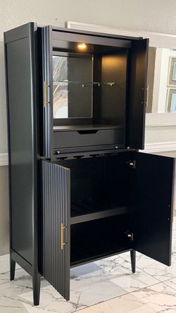 Wine Cabinet with LED lighting and glass display