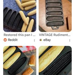 Antique iron corn platter
