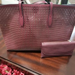 Large Tote Bag With Matching Wallet