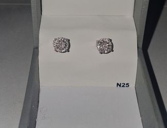 Certified Diamond Cluster Earrings