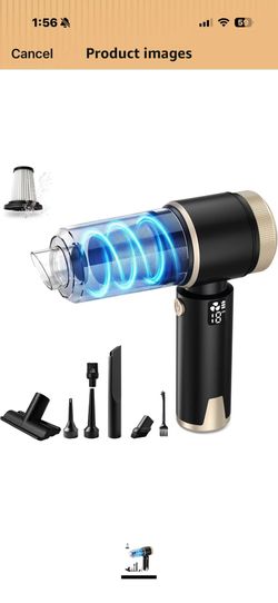 Black Gold Handheld Vacuum Cordless, 3 Speed 12000-22000Pa Car Vacuum with 0.5KG Net Weight, Rechargeable Handheld Vacuum Cleaner