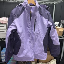 Womens 3 In 1 Jacket Waterproof Jackets Windproof Coat Warm Outdoor Outerwear Fleece Ski Jacket Winter Softshell Full Zip Windbreaker for Walking Hiki