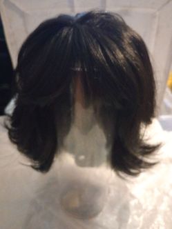Dark Brown Medium Length Layered Wig