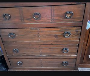 Heavy wood dresser