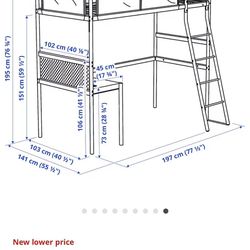 2 IKEA Loft Beds With Desks  For Sale - $150 Each