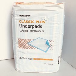 Classic Plus Underpads, NEW