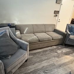 Couch and Two Accent Chairs 