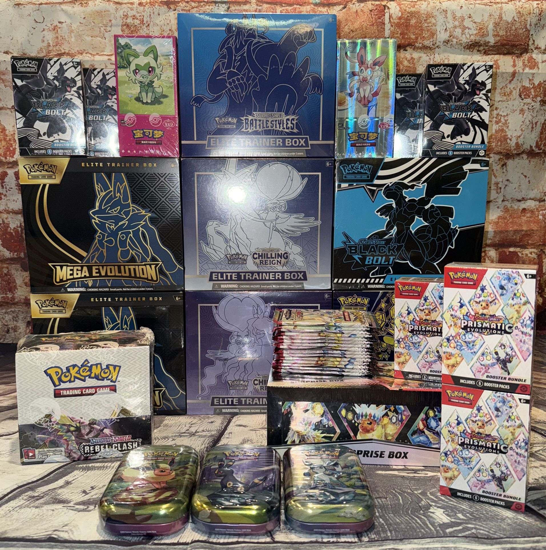 Pokemon ETBs & Boosters New/Sealed