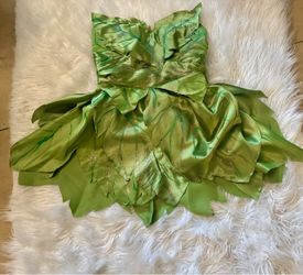 Tinker bell costume hand made size zero or kids 14 cones wings and wand