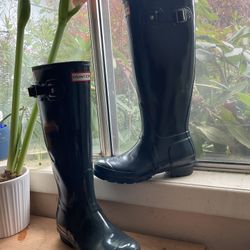 Hunter Knee High Boots- Green