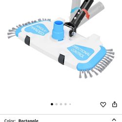 Enhanced Pool Vacuum Head with Direction-Control Swivel Handle, Stable-Maintain Spring, Vinyl Pool Vac with Wheels, Side Brush and Bottom Brush for In