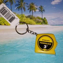 Stanley Power Lock 3' Tape Measure Keychain New 